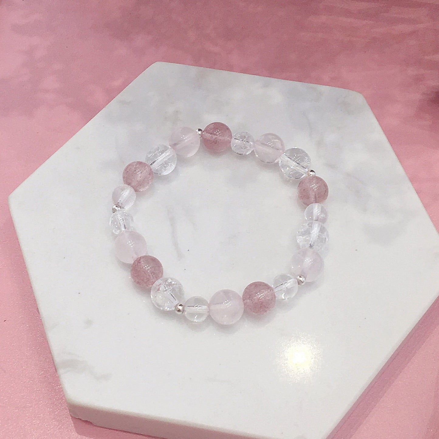 【愛情健康】草莓晶 粉晶 白水晶