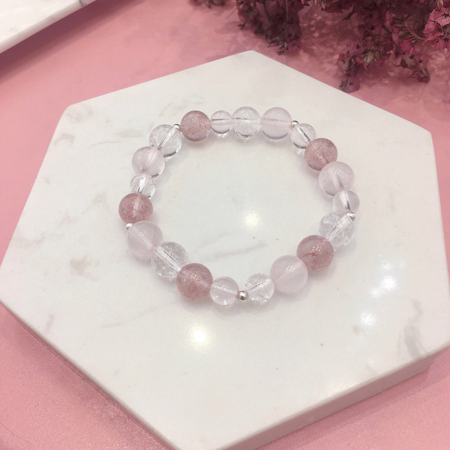 【愛情健康】草莓晶 粉晶 白水晶